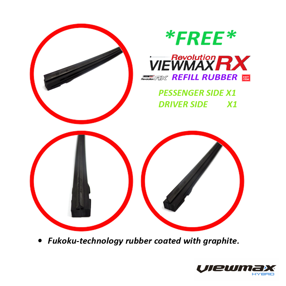 Naza Ria CAP ViewMax Revolution RX Hybrid Windshield Wiper Blades 16