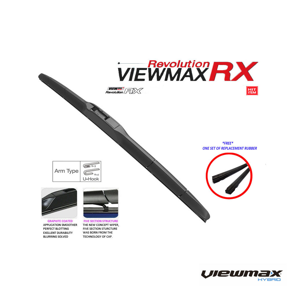 Naza Ria CAP ViewMax Revolution RX Hybrid Windshield Wiper Blades 16