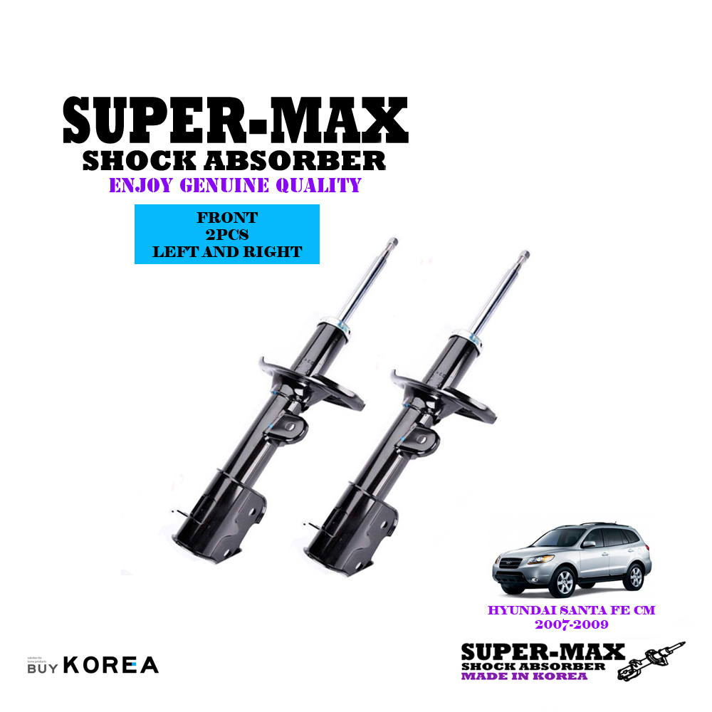 Hyundai Santa FE CM Pre-Facelift 2007-2009 Front Left And Right Supermax Gas Shock Absorbers.